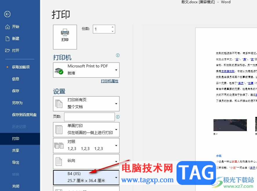 Word文檔將排版打印設(shè)置為a4的方法