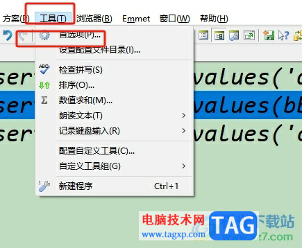 ?editplus設(shè)置選中文本背景色的教程