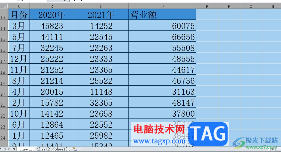 ?Excel隱藏的部分顯示出來的教程