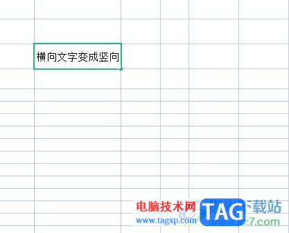 ?wps表格將橫著的文字變成豎著的教程