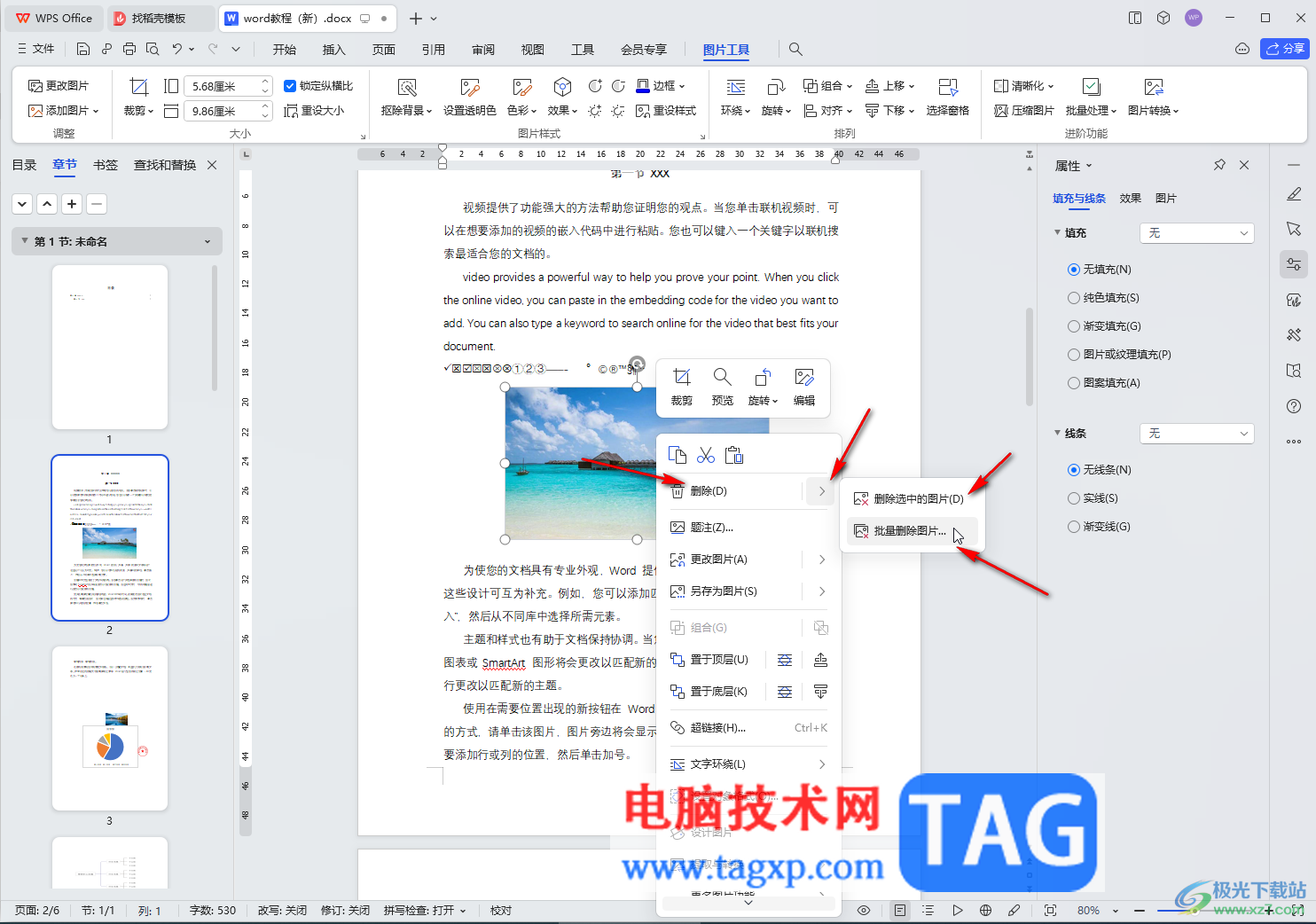 WPS Word電腦版批量刪除圖片的方法教程