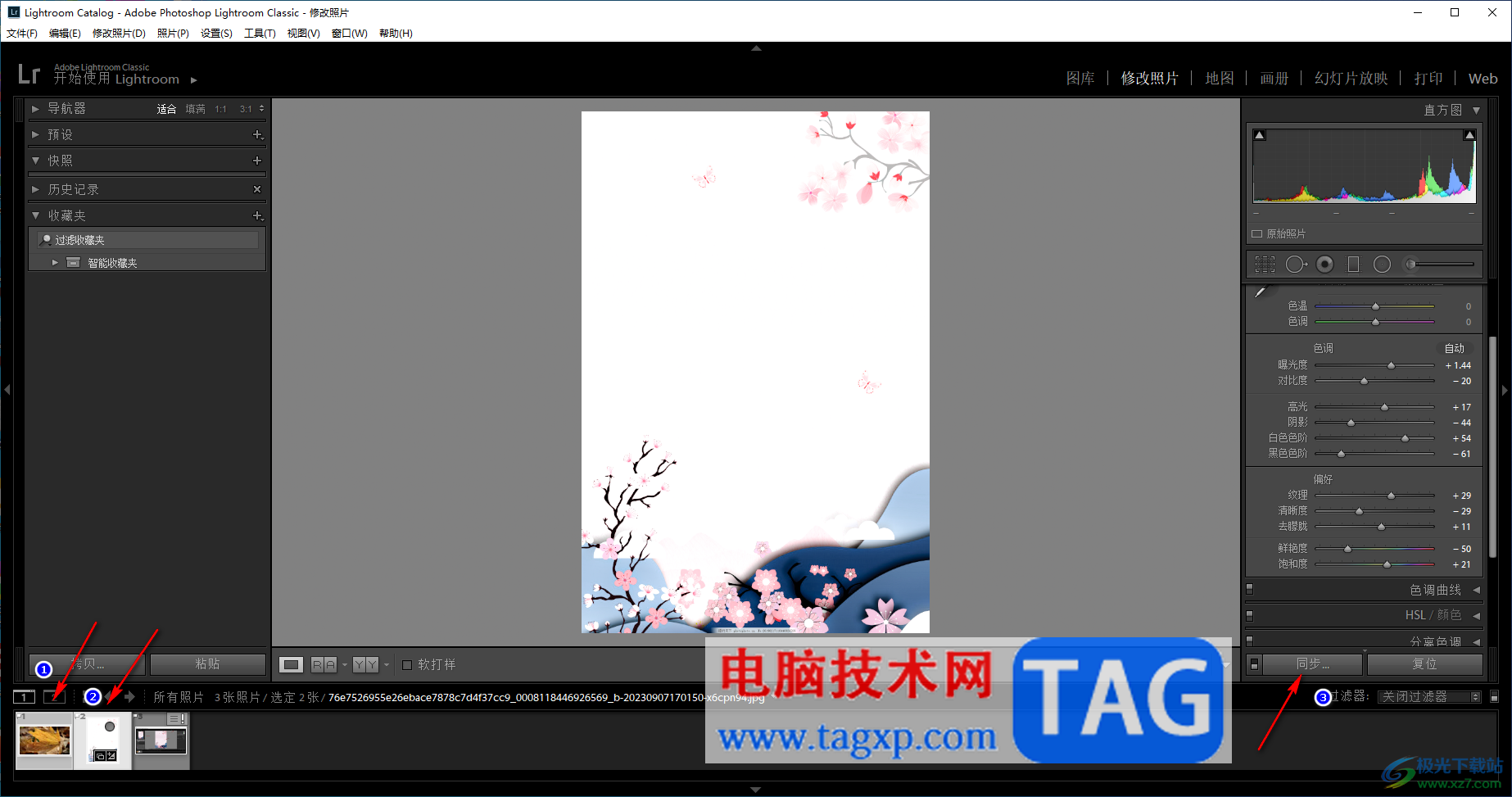 Lightroom使用同步功能批量處理照片的方法