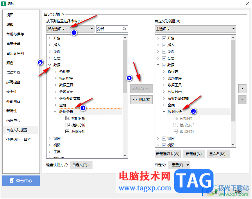 WPS excel調(diào)出數(shù)據(jù)分析的方法