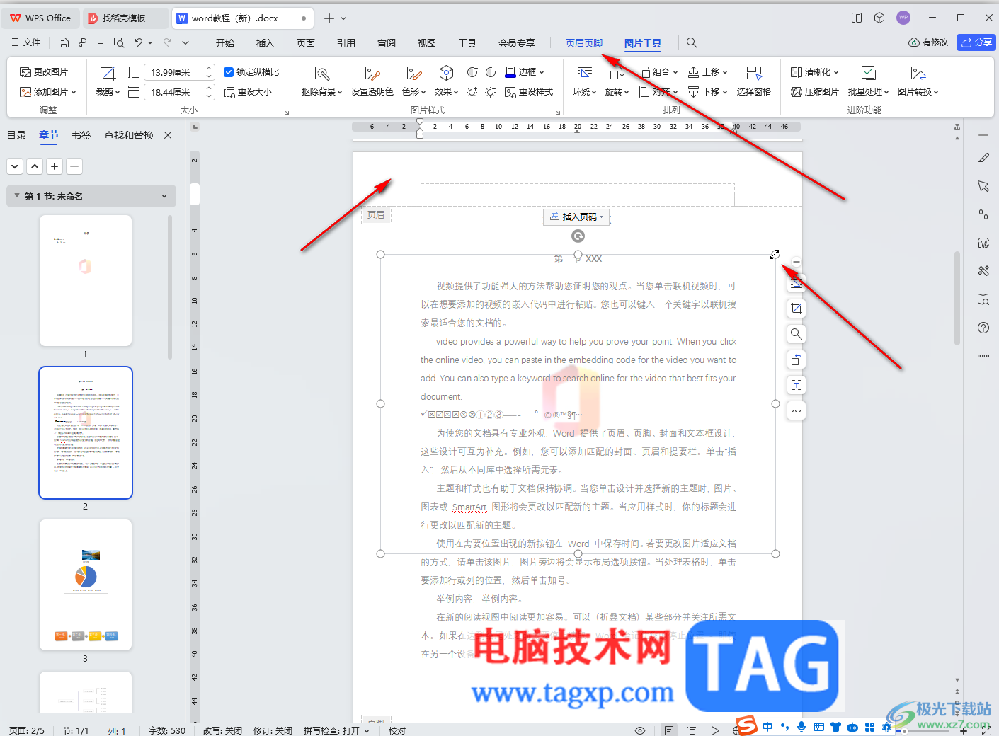 WPS Word電腦版調(diào)整水平圖片大小尺寸的方法教程